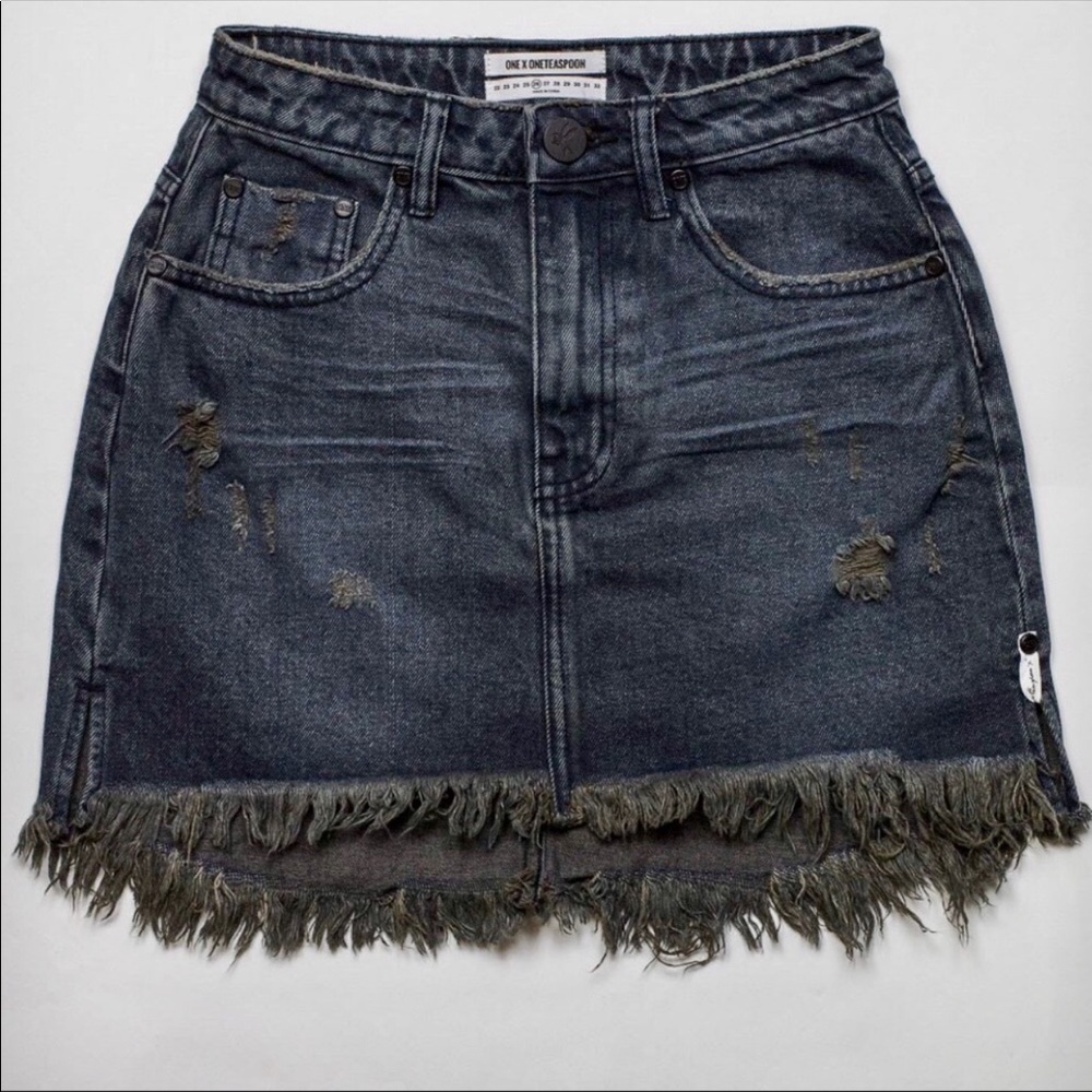 One Teaspoon Fox Black 2020 Mini Skirt